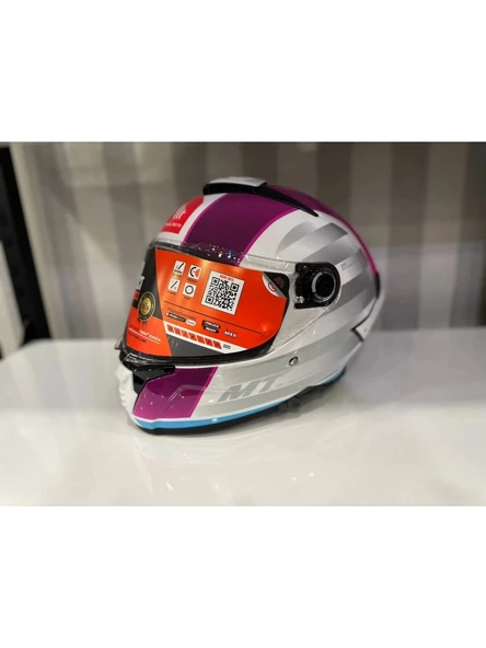 Mt Helmets Kask Mt Thunder 4 Sv Tears C8 Parlak Inci Beyaz/Pembe ürün görseli 1