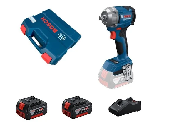Bosch Gds 18V-350 2x5.0Ah Çift Akülü Darbeli Somun Sıkma Makinesi ürün görseli 1
