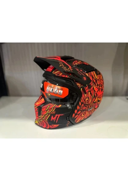 Mt Helmets Kask mt Streetfighter Sv S Hellish B5 Mat Turuncu ürün görseli 1