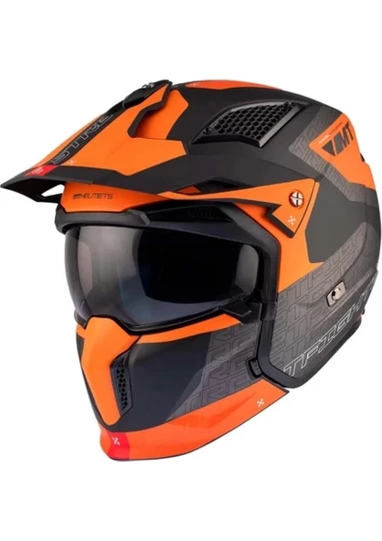 Mt Helmets Streetfighter Sv S Totem B4 Mat Turuncu ürün görseli 1