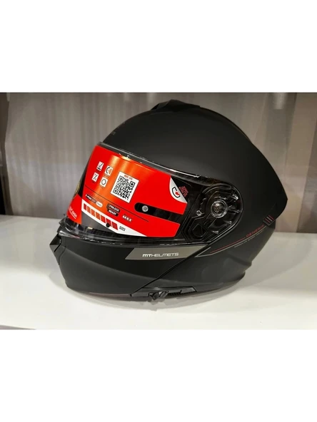 Mt Helmets Kask mt Genesis Sv A1 Çene Açılır Mat Siyah ürün görseli 1