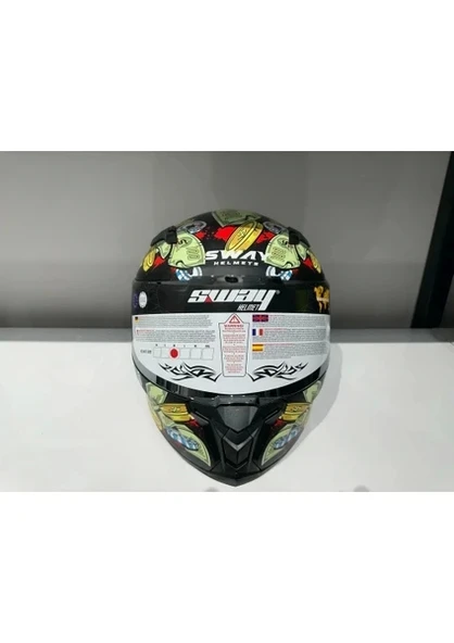 Sway Kask Sway Sw 820 Ugly Fulla Face Gümüş Vizör ürün görseli 1