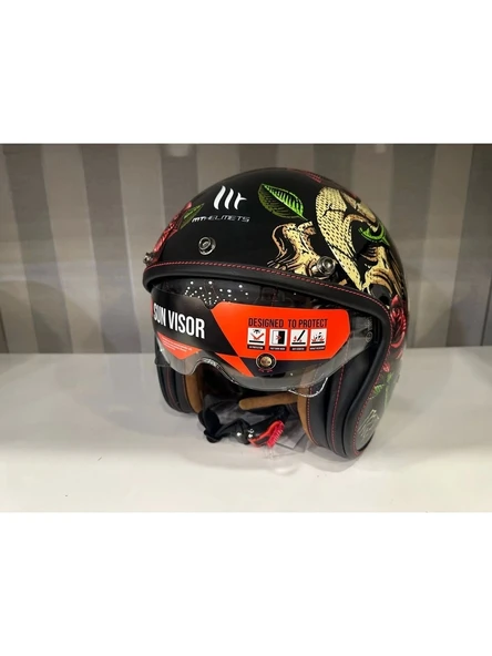 Mt Helmets Kask mt Lemans 2 Sv Breakout B9 Parlak Şeffaf Vizörlü ürün görseli 1