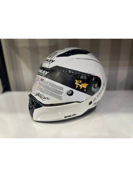 Sway Kask Sway Sw 850 Whıte/silver Full Face - Resim 5