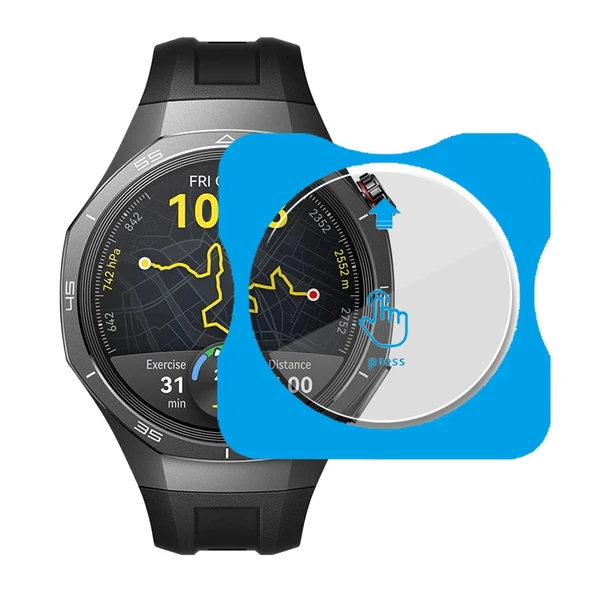 Huawei Watch GT5 Pro 46mm Uyumlu Kolay Takılabilir Takma Aparatlı Temperli Cam Ekran Koruyucu ürün görseli 1