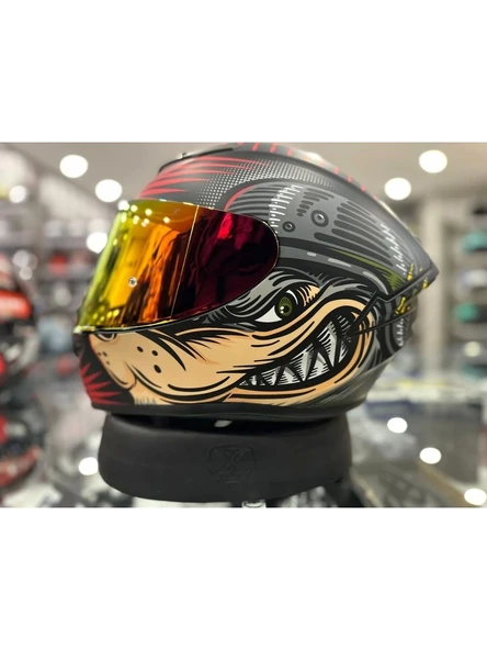 Shiro Kask Shiro SH-870 Fighter Wolf Race ürün görseli 1