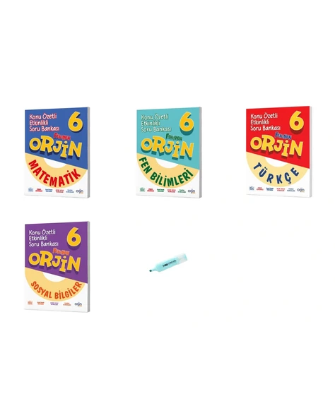 6. Sınıf ORJİN Matematik Fen Bilimleri Türkçe Sosyal Bilgiler Soru Bankası ürün görseli 1