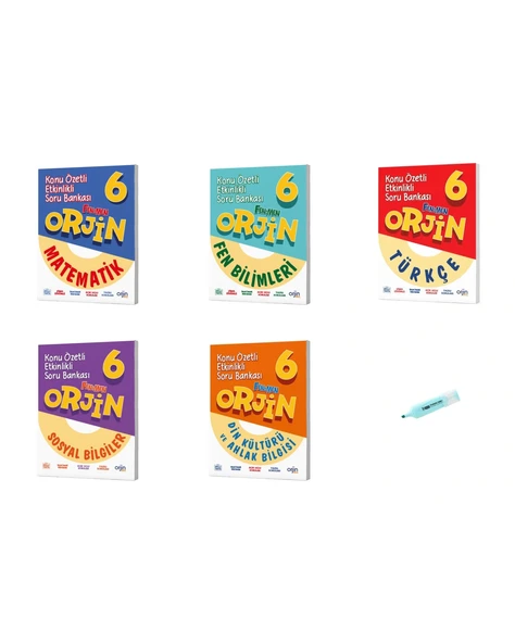 6. Sınıf ORJİN Matematik Fen Bilimleri Türkçe Sosyal Din Soru Bankası ürün görseli 1