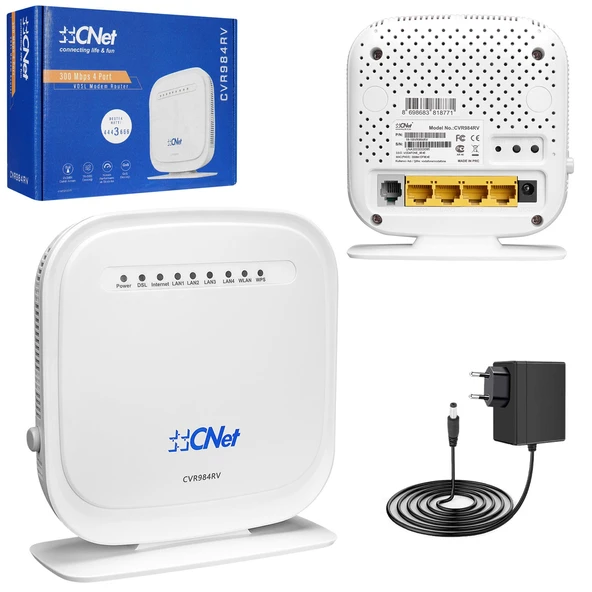 CNET CVR-984RV Kablosuz Modem Router 4 Port 300 Mbps Adsl2 + Vdsl2 ürün görseli 1
