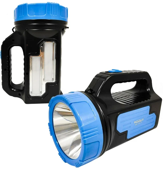 EL FENERİ PROJEKTÖR+IŞILDAK ŞARJLI 8W+30SMD WEIDASI WD-547A ürün görseli 1