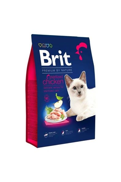 Brit Care Kısırlaştırılmış Tavuklu Kedi Maması 8kg ürün görseli 1