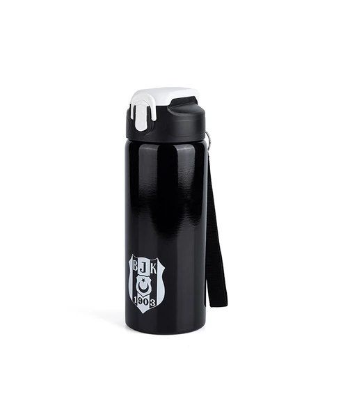 Beşiktaş Lisanslı Logolu Pipetli Çelik Matara 600ML ürün görseli 1