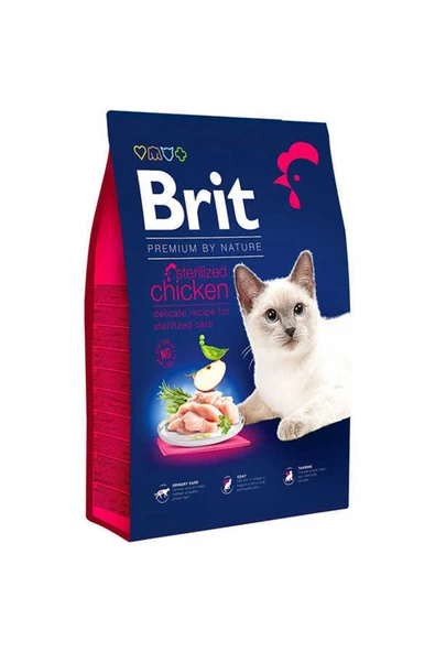 Brit Care Kısırlaştırılmış Tavuklu Kedi Maması 8kg ürün görseli 1