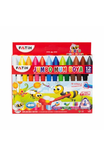 Mum Boya Jumbo Wax Crayons 12 Renk ürün görseli 1