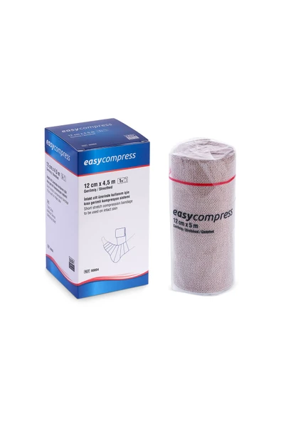 EASY Compress Kısa Germe Bandajı, Lenf Ödem Bandajı, Kompresyon Bandajı 12cmx4,5cm ürün görseli 1