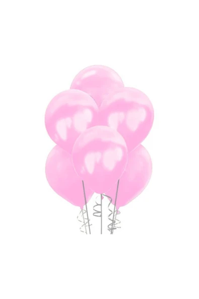 50 Li Metalik Açık Pembe Balon ürün görseli 1