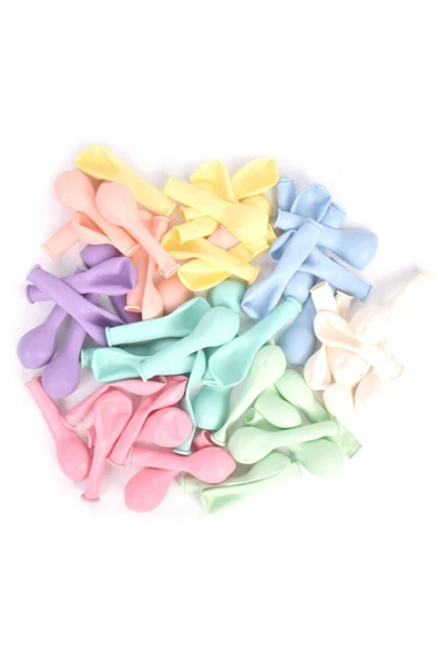 Makaron Pembe Pastel Balon 10'lu - Resim 2