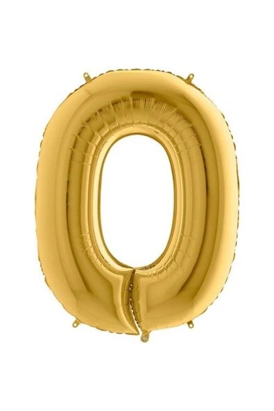 0 Rakam Altın Folyo Balon 102cm ürün görseli 1