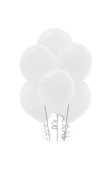 Pastel Beyaz Balon 100'lü ürün görseli 1