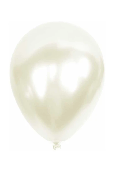 Metalik Balon Beyaz 10lu (0372) ürün görseli 1