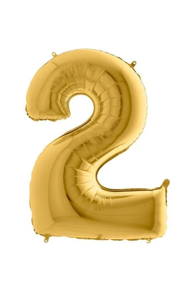 2 Rakam Party Country Altın Folyo Balon 66 Cm ürün görseli 1