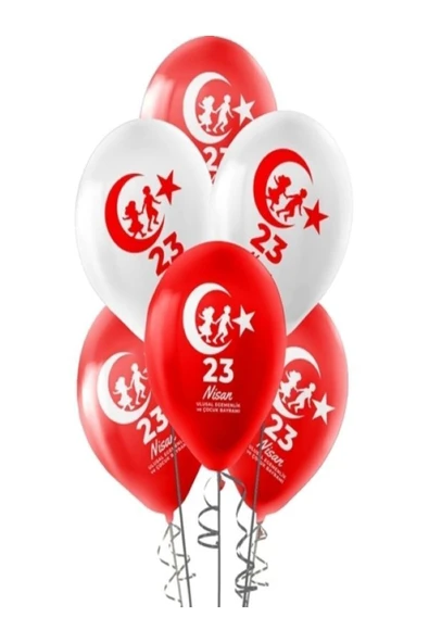 23 Nisan Baskılı Pastel Balon 12" April 23 Printed Pastel Balloon 12" Inch ürün görseli 1
