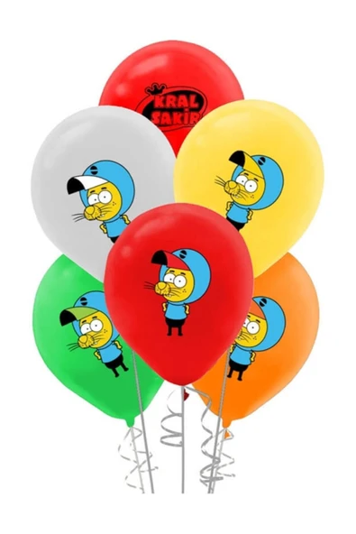 Kral Şakir Balon, 6 Adet, Çok Renkli ürün görseli 1