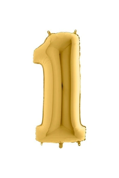 1 Rakam Altın Folyo Balon 102cm ürün görseli 1