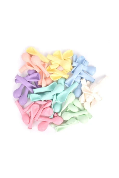 Makaron Mor Pastel Balon 10'lu - Resim 2