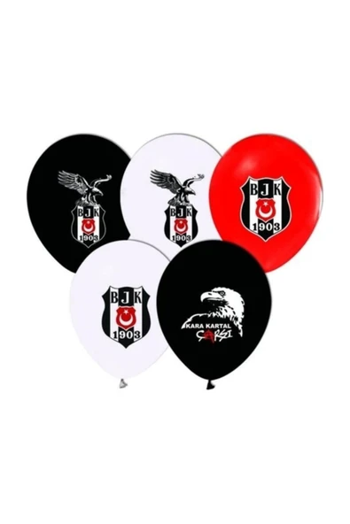 Balon Beşiktaş Baskılı Lisanslı 12 Li (1 Paket 12 Adet) ürün görseli 1
