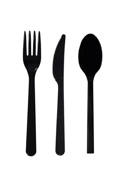 Parti Seti Plastik 25 Li Takım Çatal Bıçak Kaşık ürün görseli 1
