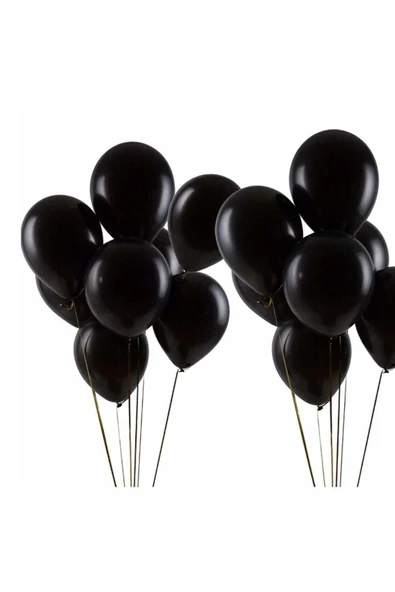 Siyah Renk Balon 100 Adet ürün görseli 1