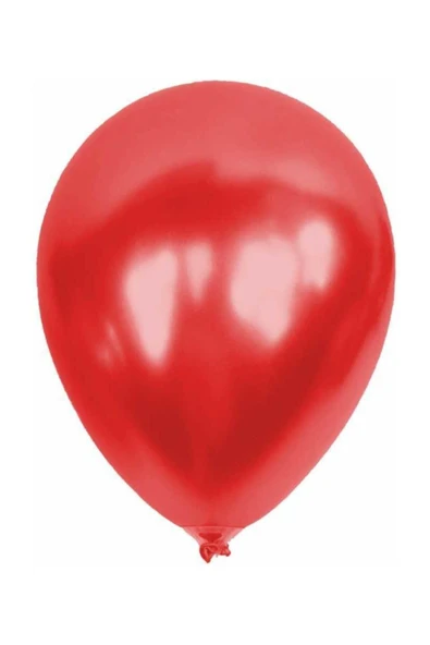 Party Country 10 Adet Metalik Balon Kırmızı ürün görseli 1