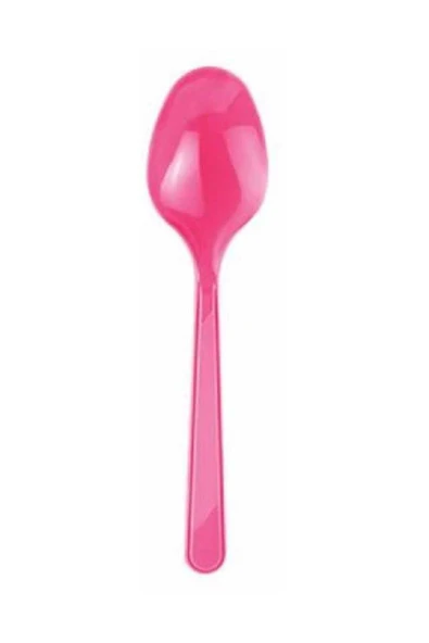 Plastik Kaşık Pembe 25li ürün görseli 1