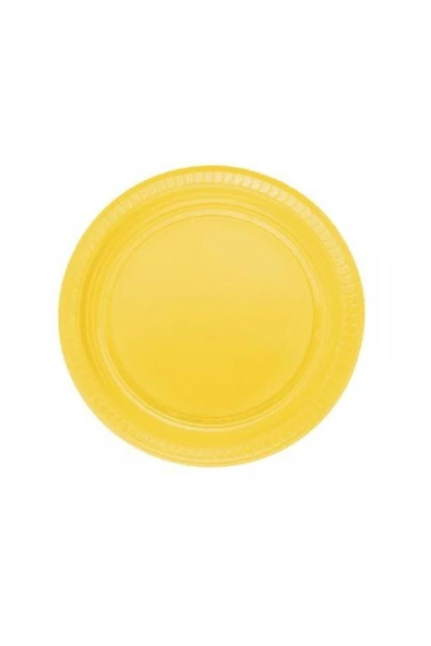 Sarı Plastik Tabak 22 cm 25'li ürün görseli 1