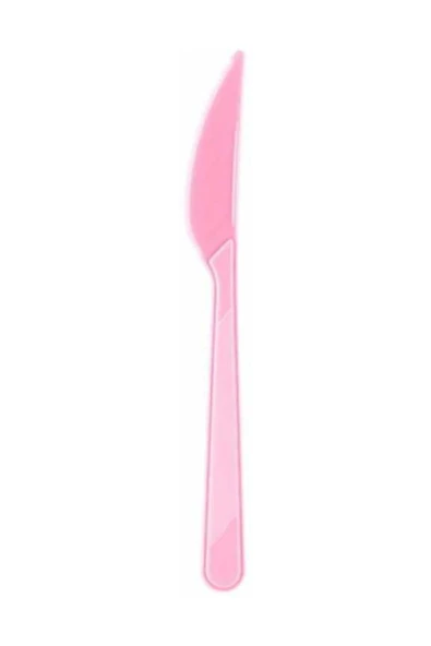 Plastik Bıçak Pembe 25li ürün görseli 1