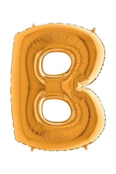 Gold B Harf Folyo Balon 40 inç 100 cm ürün görseli 1