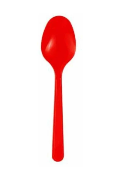 Plastik Kaşık Kırmızı 25'li ürün görseli 1
