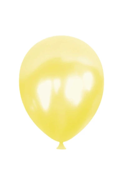 Metalik Balon Baskısız (100 'LÜ) Açık Sarı ürün görseli 1
