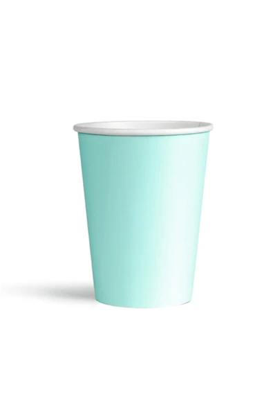 Karton Bardak Makaron Yeşil 9 Cm 8 Li - Resim 3