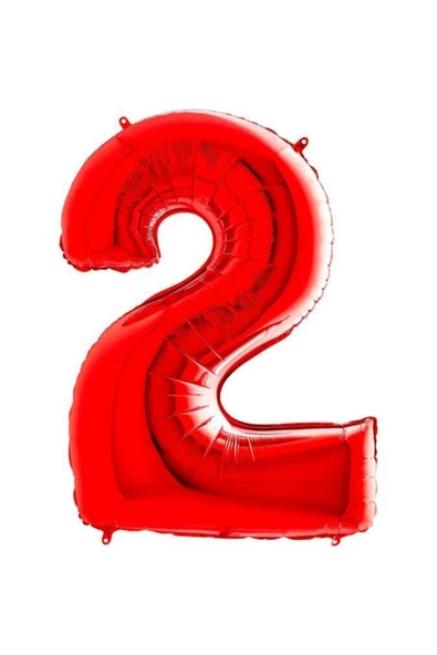Kırmızı 2 Rakam Party Country Folyo Balon 102 cm ürün görseli 1