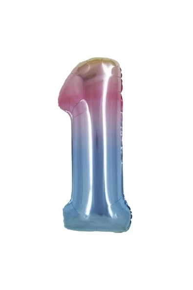 Rainbow 1 Rakam Folyo Balon 40" ürün görseli 1