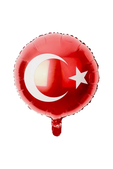 Türk Bayrağı Folyo Balon 18 Inç Helyum Veya Hava Ile Şişirilir ürün görseli 1
