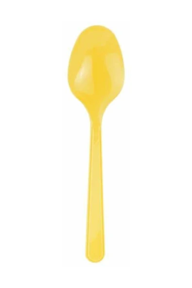 Plastik Kaşık Sarı 25li ürün görseli 1