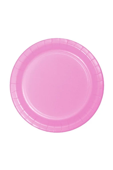 Pembe Pastel Karton Tabak 23 cm 8'li ürün görseli 1