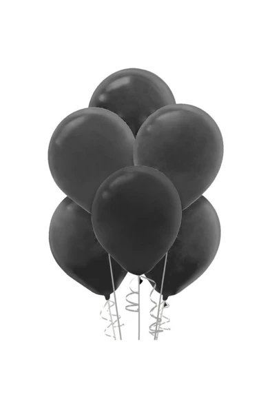 Pastel Siyah Balon 100'lü ürün görseli 1