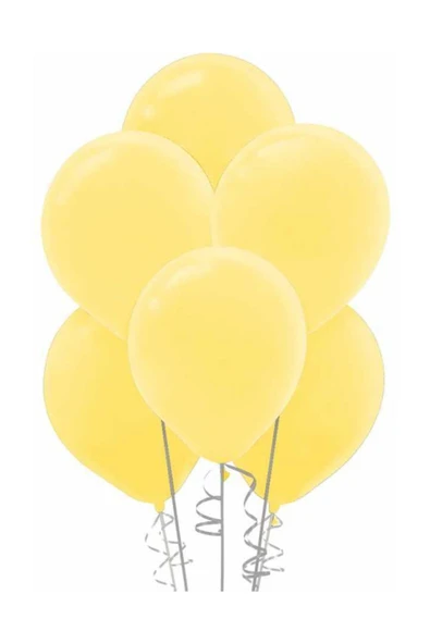 Pastel Açık Sarı Balon 10 Lu ürün görseli 1