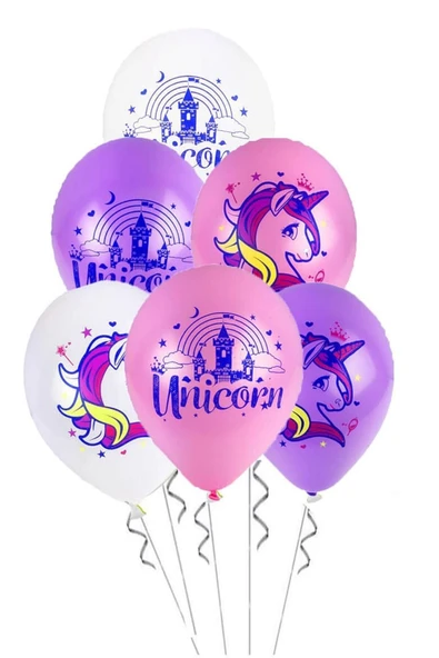 Unicorn Baskılı Balon 10 Adet - Resim 3