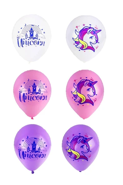 Unicorn Baskılı Balon 10 Adet - Resim 2
