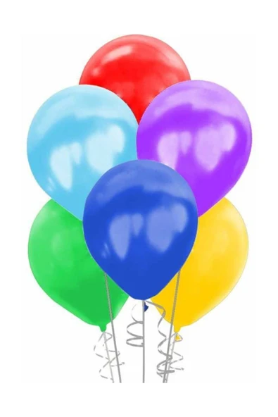 Metalik Rengarenk Balon 100'lü ürün görseli 1